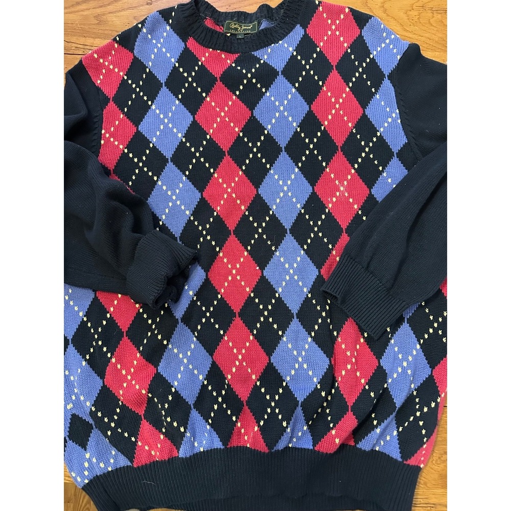 bobby‎ jones argyle sweater men's large